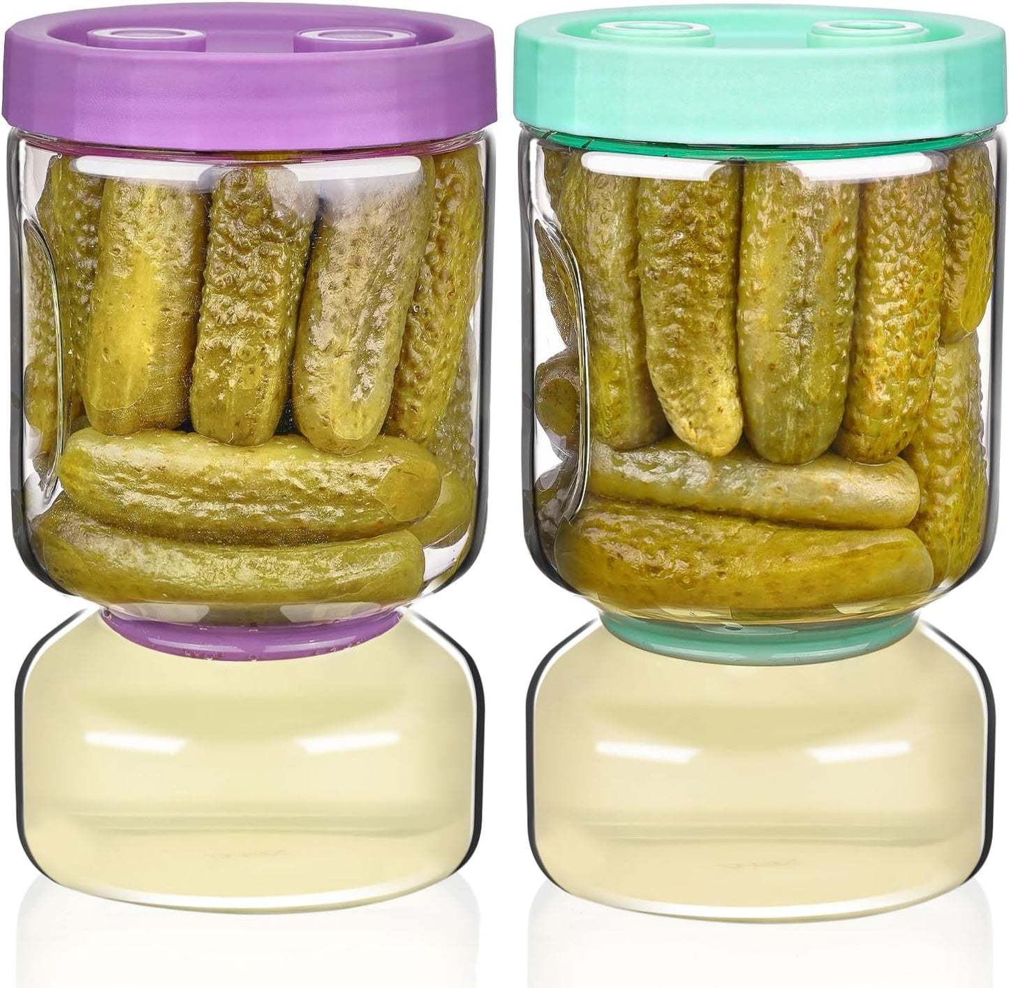 ZENS Pickle Jar with Strainer Flip for Fresh Pickles and More