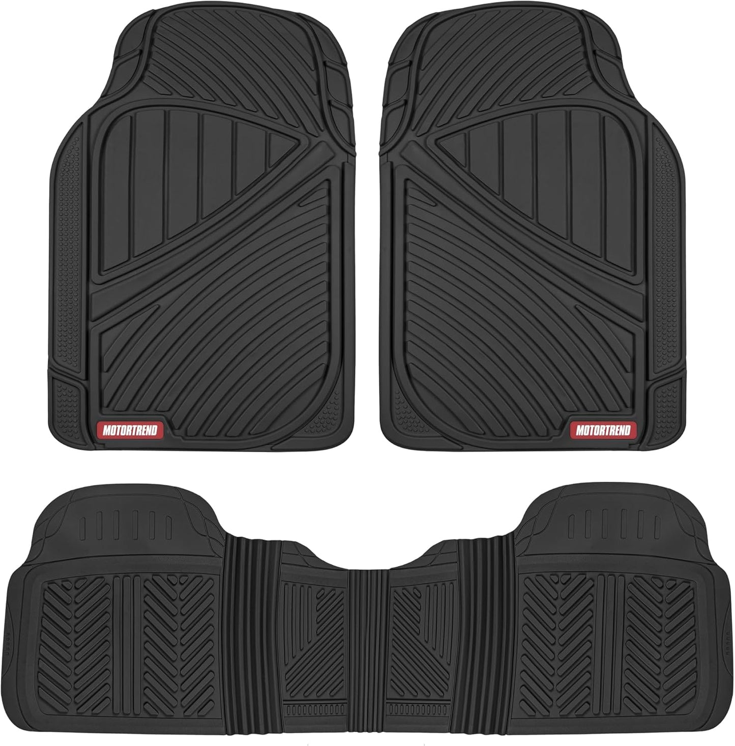 Motor Trend FlexTough All Weather Rubber Car Floor Mats Set