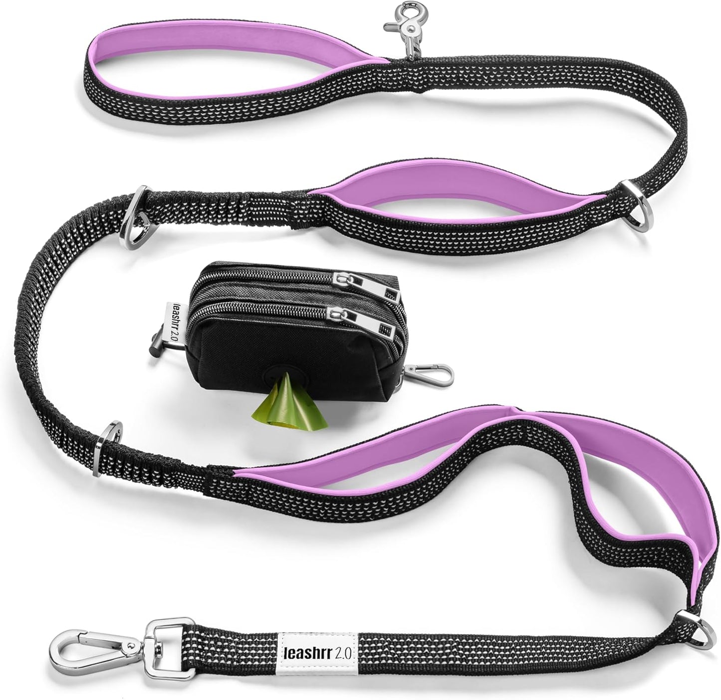 No Pull Heavy Duty Bungee Dog Leash with Padded Handles