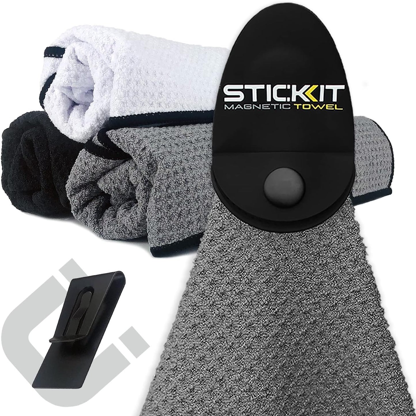 Quick-Dry Magnetic Gym Towel with Waffle Pockets
