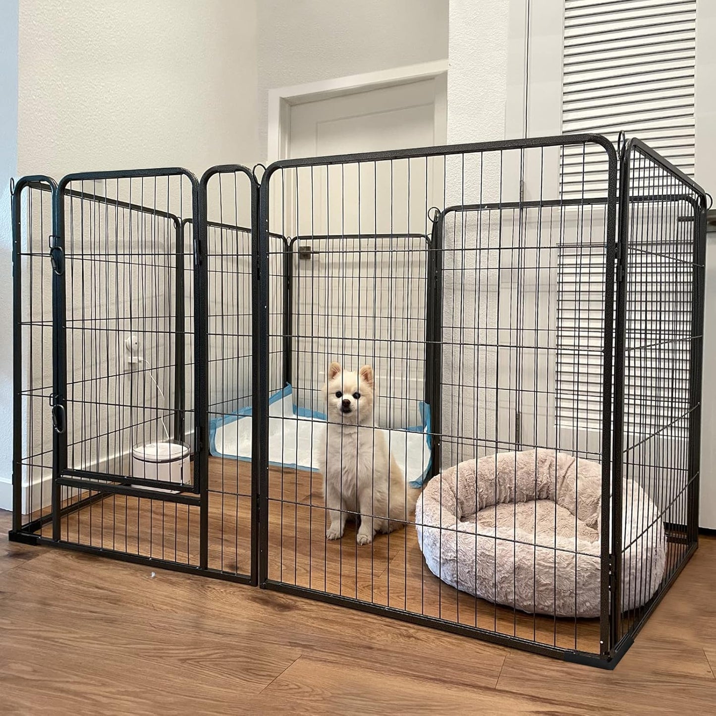 Dog Playpen Indoor & Outdoor Foldable Pet Exercise Fence Pen
