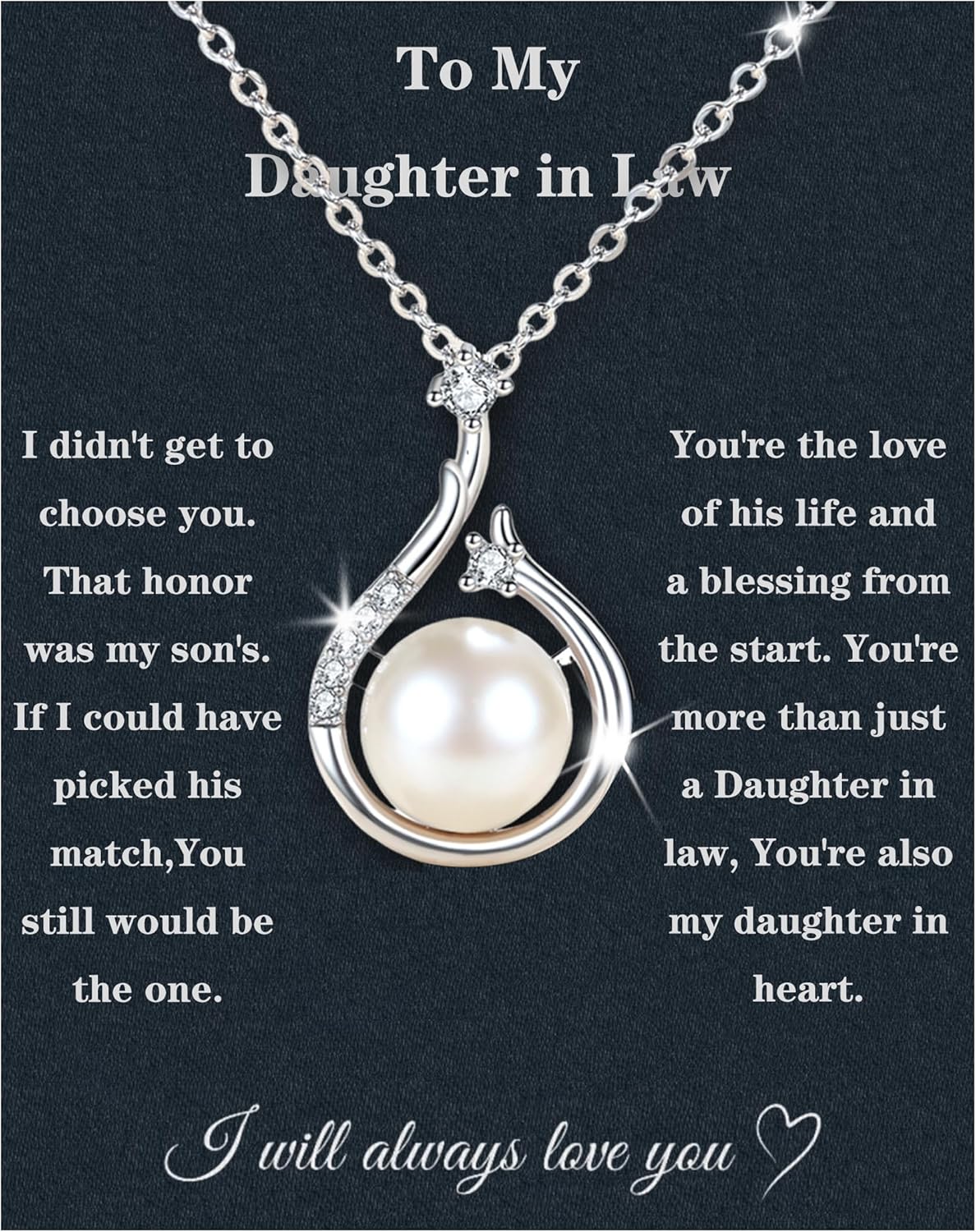 Daughter in Law Necklace 925 Sterling Silver Gift for Her