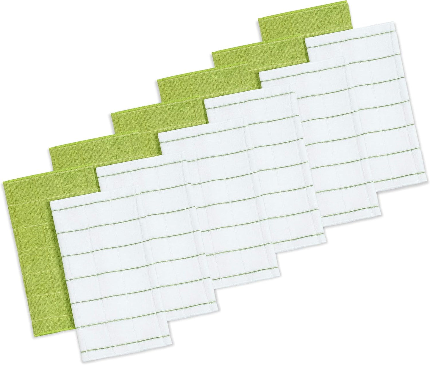 12 Pack Lime Microfiber Kitchen Towels by Simpli-Magic