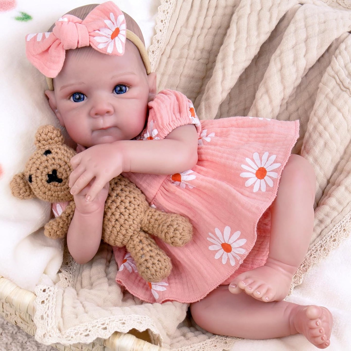 Aori Lifelike Reborn Baby Dolls Girl 20 inches for All Ages
