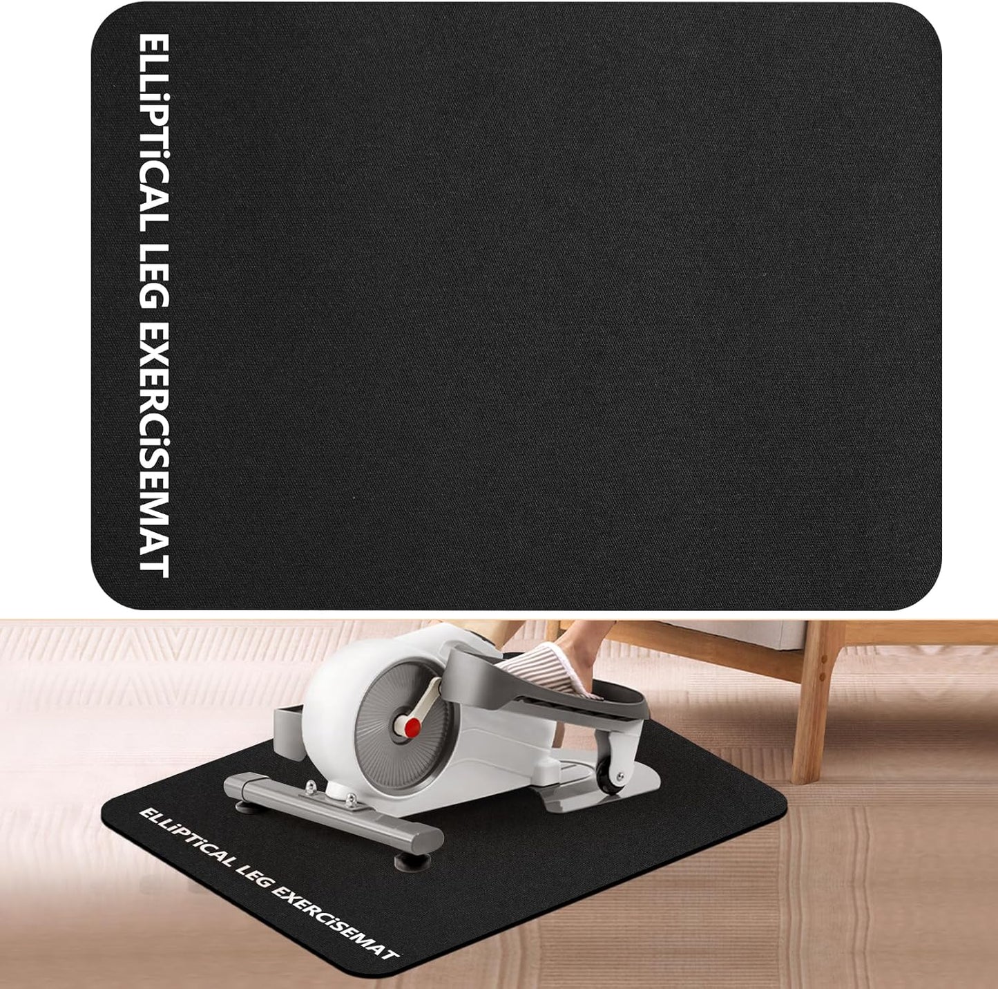 Anglecai Non-Slip Exercise Mat for Ellipticals