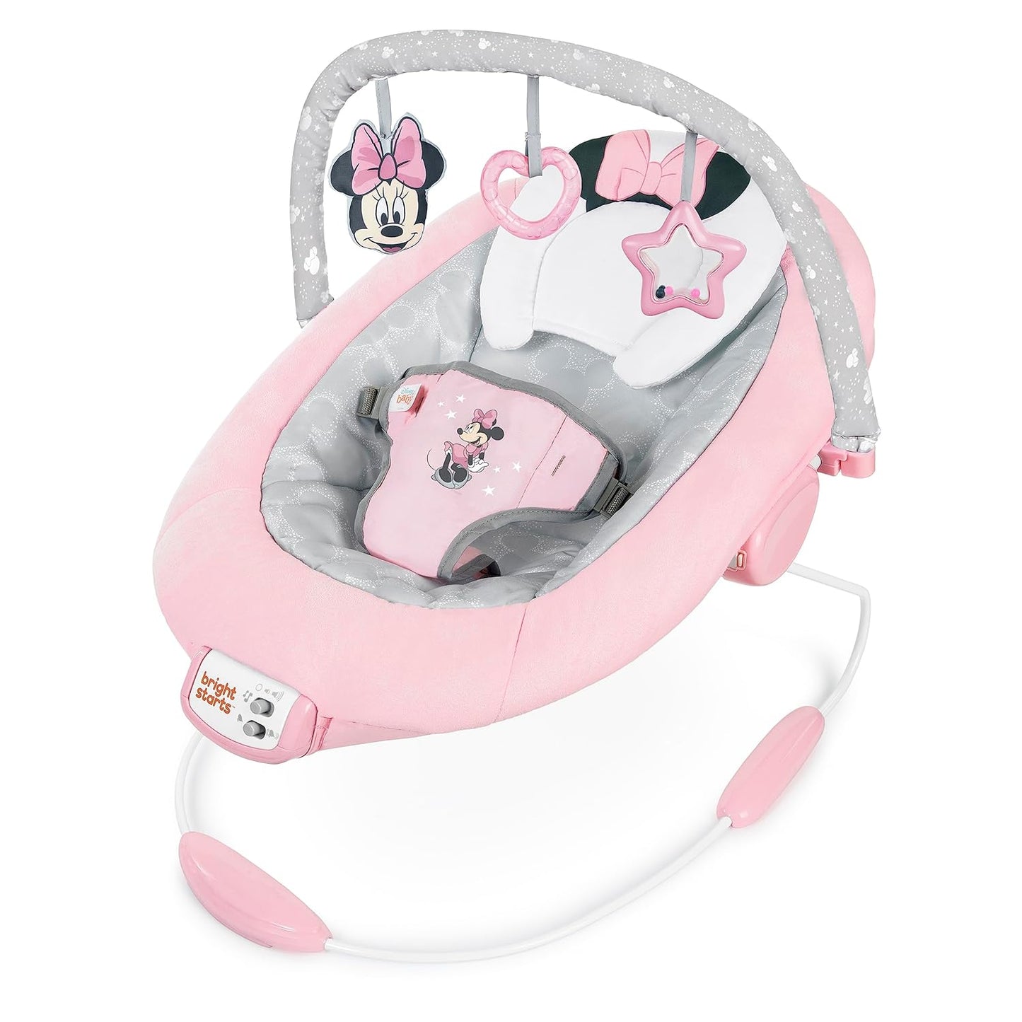 Disney Baby Minnie Mouse Bouncer - Soothing Vibrations, Music & Toy Bar