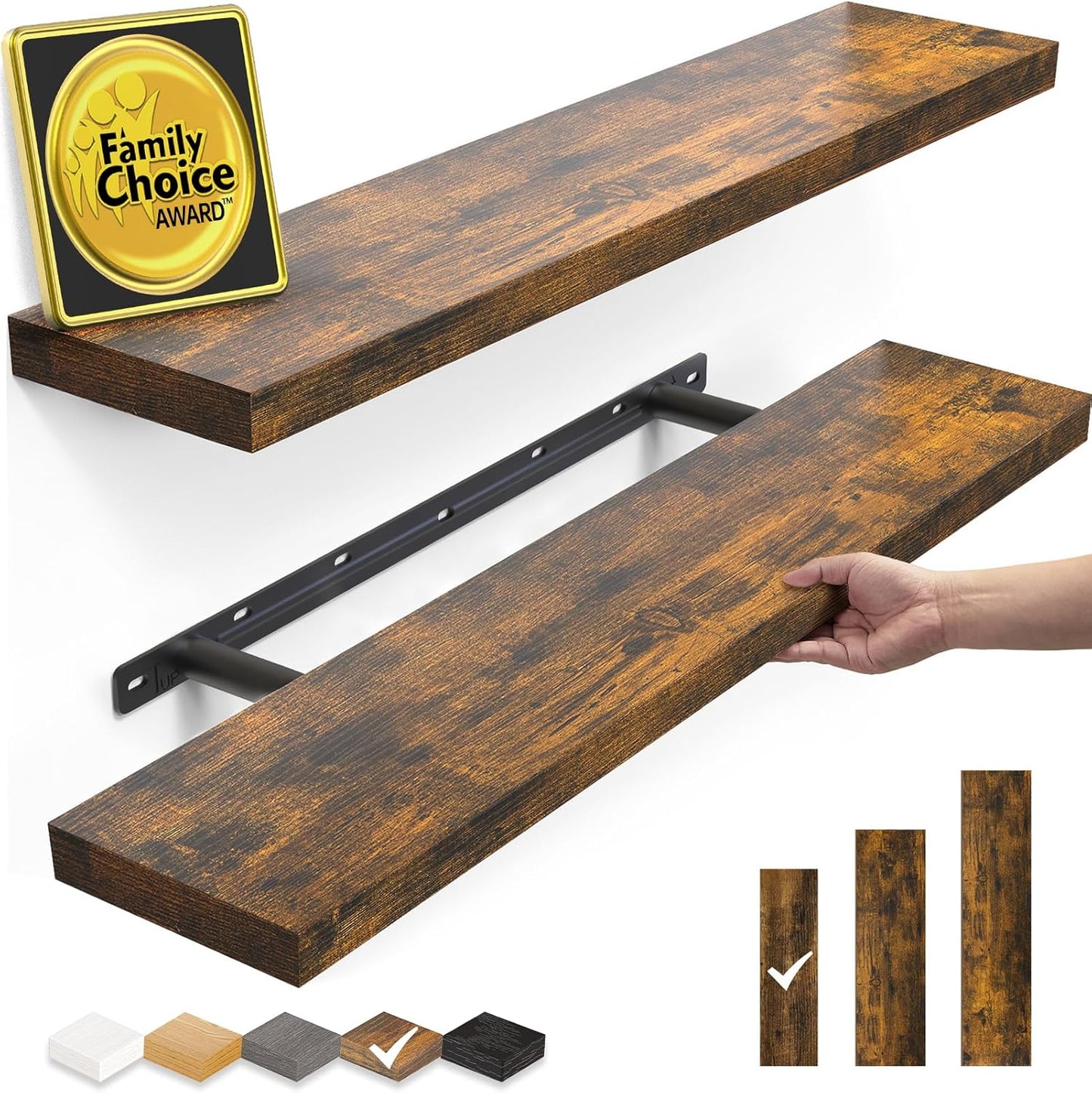 BAYKA Floating Shelves for Rustic Wall Display in Any Room