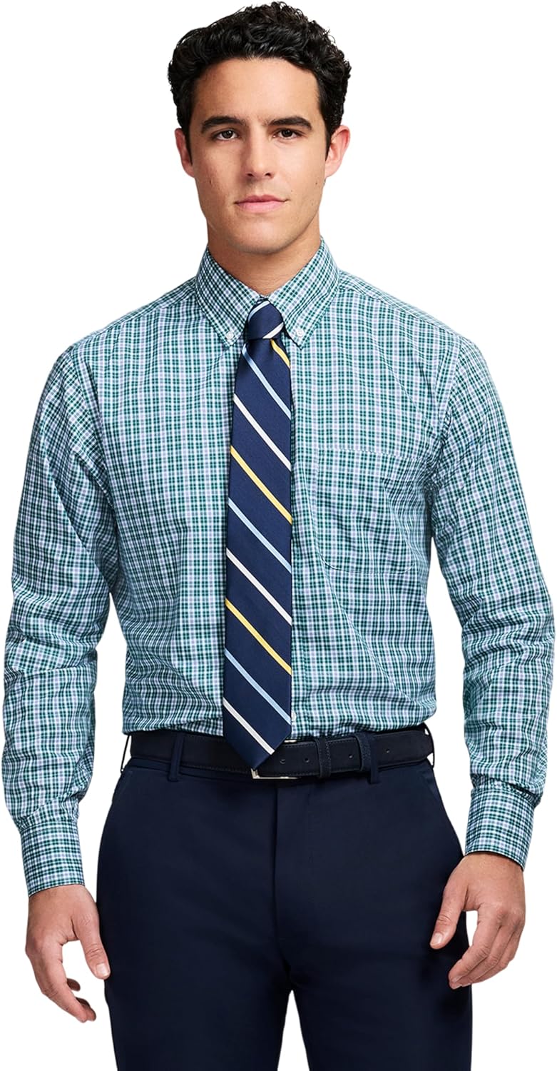 IZOD Men's Dress Shirt Regular Fit Long Sleeve Wrinkle Free