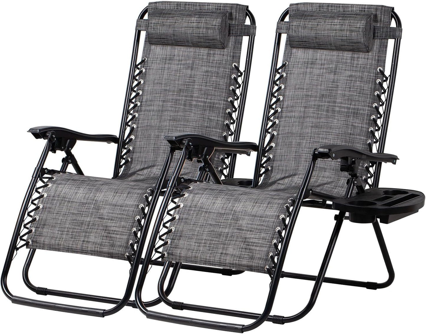 Nazhura Set of 2 Adjustable Zero Gravity Lounge Chairs