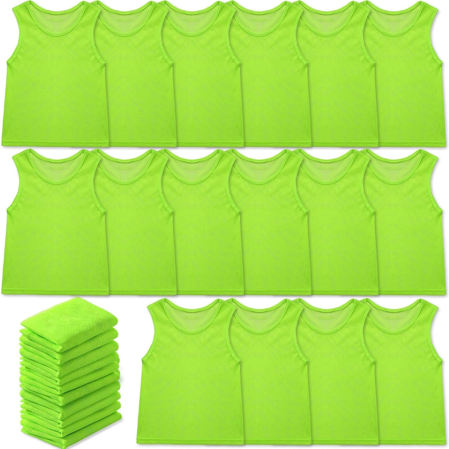 Sintege Youth Pinnies 24 Pcs Basketball Soccer Practice Vests