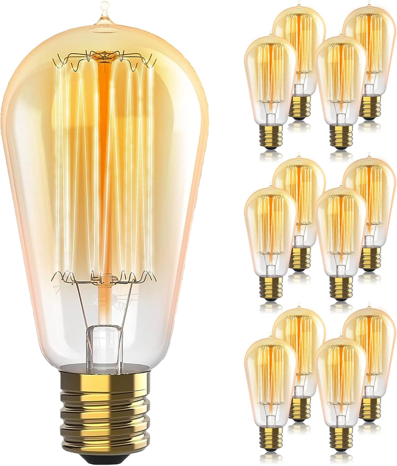 Vintage Incandescent Edison Light Bulbs for Warm Glow Ambiance