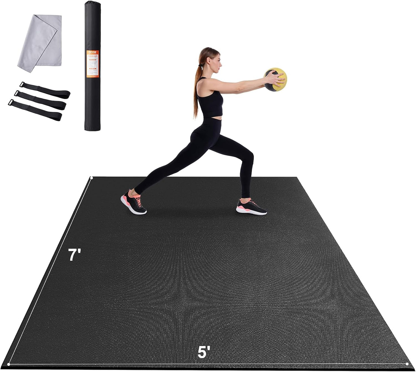 Premium Non-Slip Yoga Mat - 7x5ft