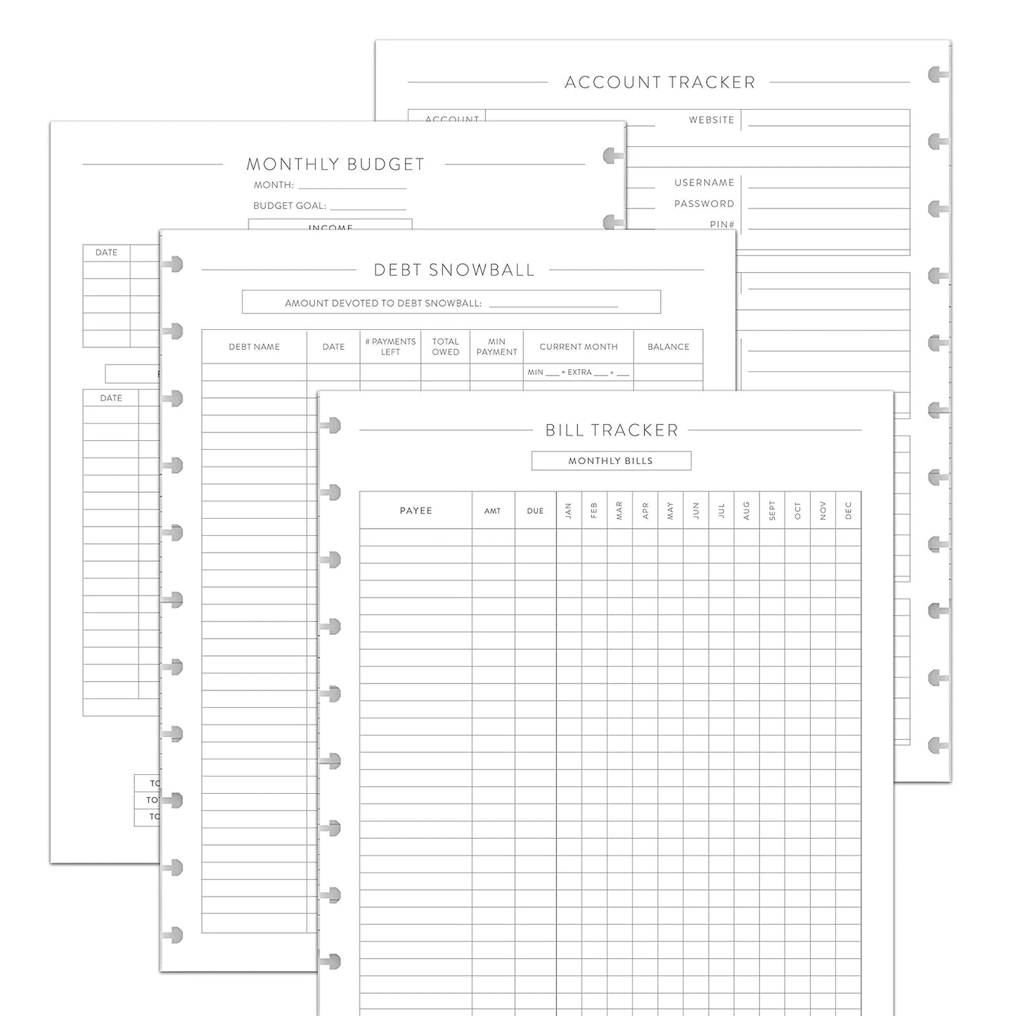 Effortlessly Organize Finances - BetterNote 1-Year Budget Refill