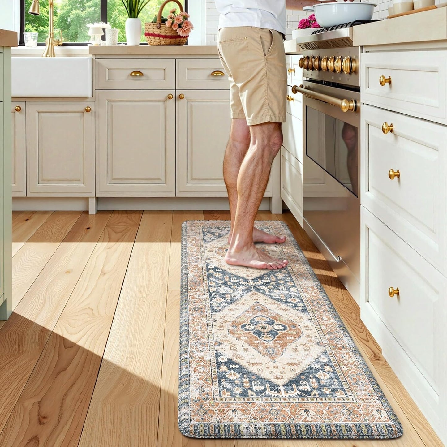 KIMDOE Anti Fatigue Kitchen Mat for Comfort and Style