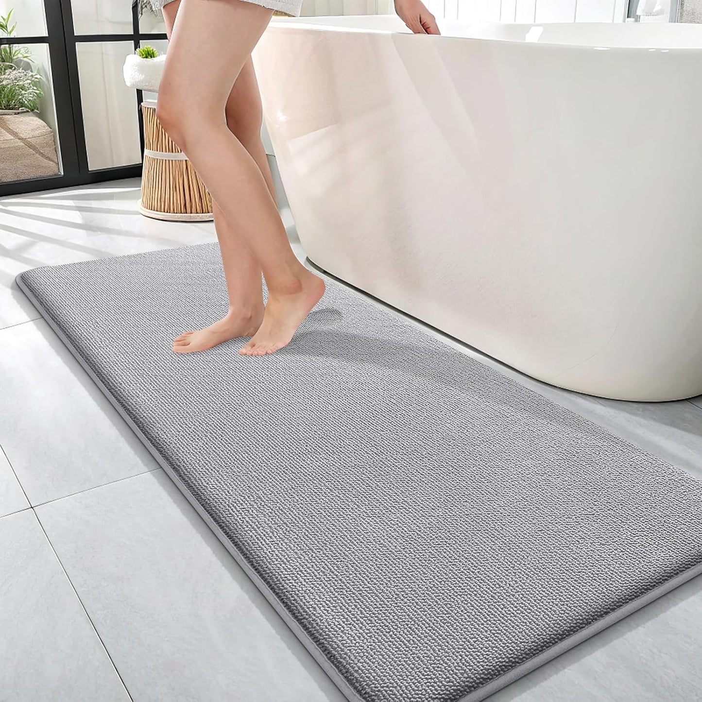 OLANLY Thick Memory Foam Bath Mat Rug for Luxurious Comfort