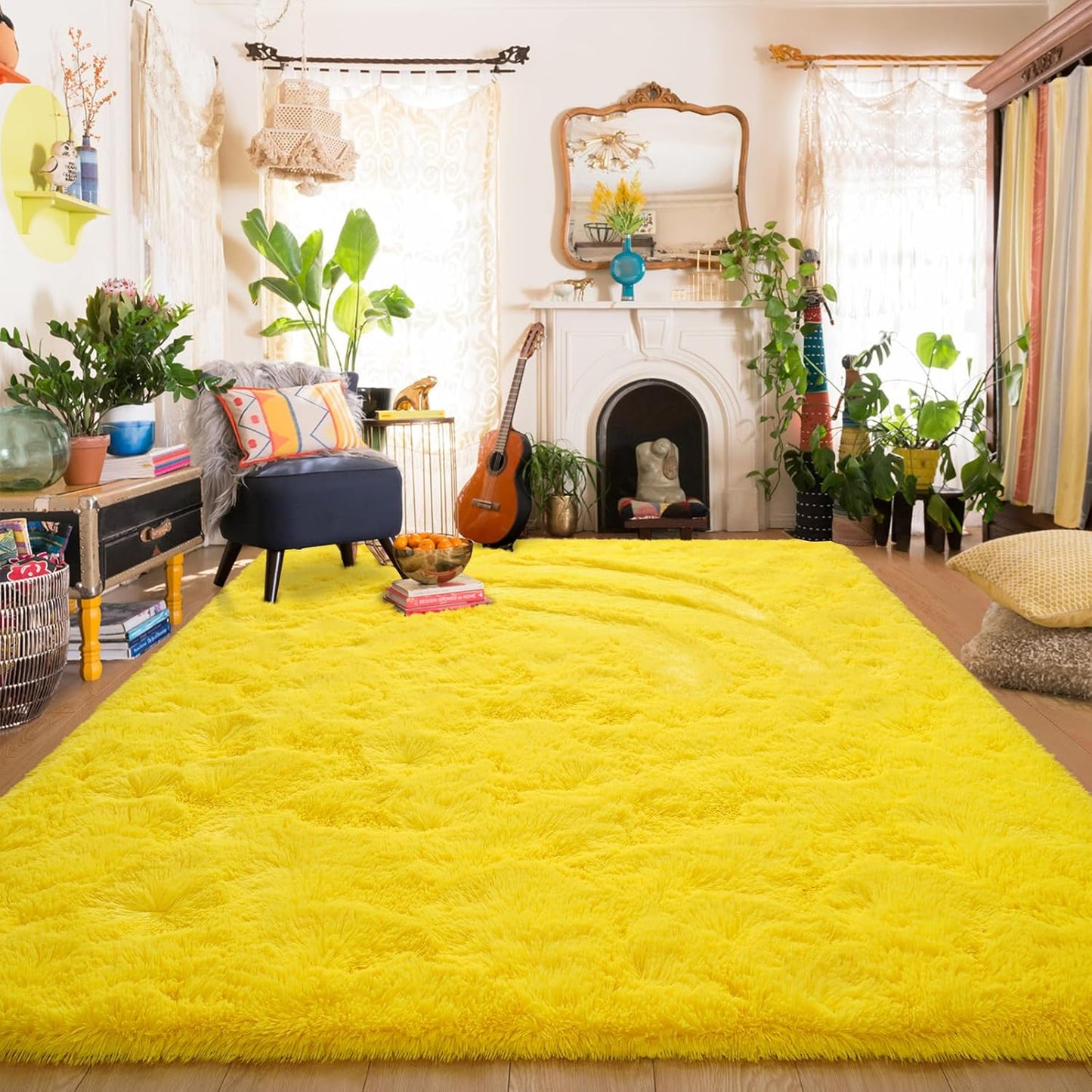 Amearea Shag Fluffy Area Rug for Bedroom and Living Room