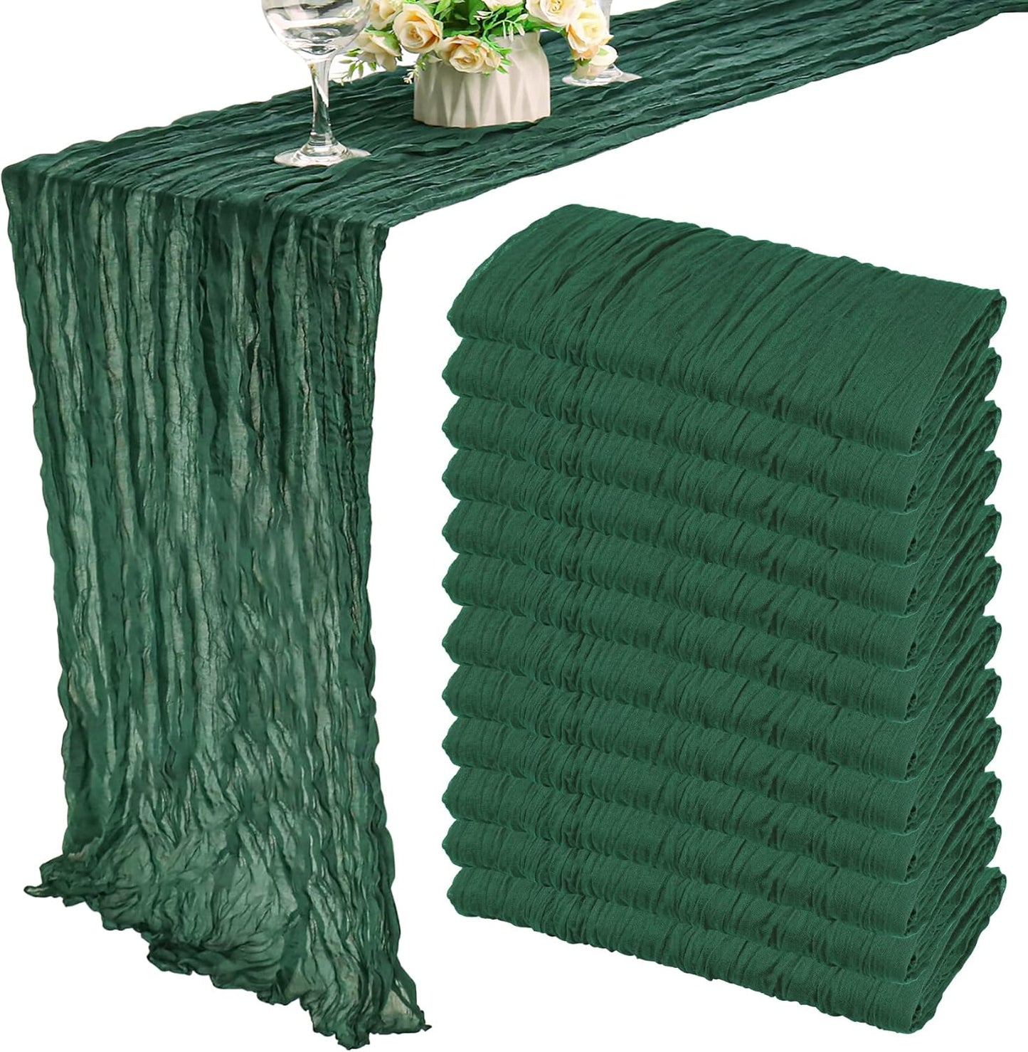 13Ft Cheesecloth Table Runner for Elegant Wedding Decor