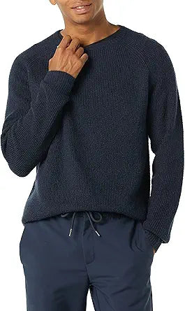 Men's Long-Sleeve Soft Touch Crewneck Sweater for Comfort
