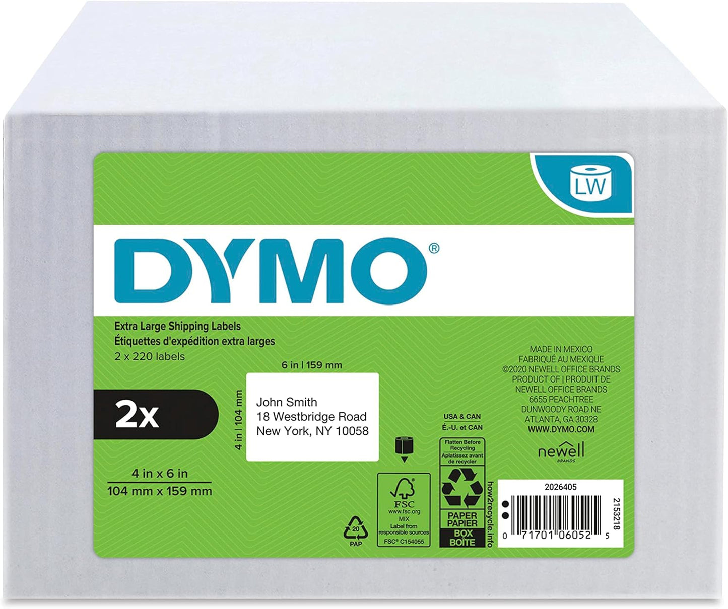 DYMO LW Extra-Large Shipping Labels - 440 Total Labels
