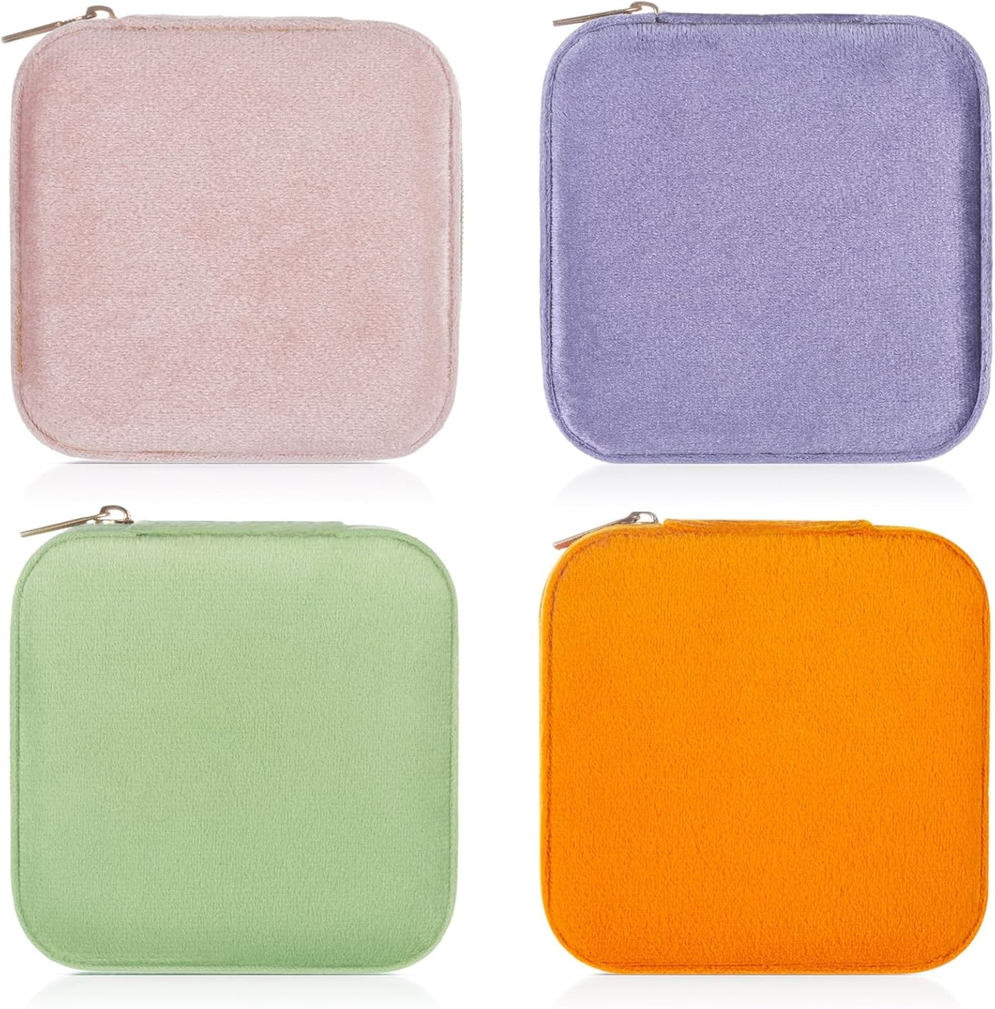 Plush Velvet Travel Jewelry Case Organizer for Easy Travel