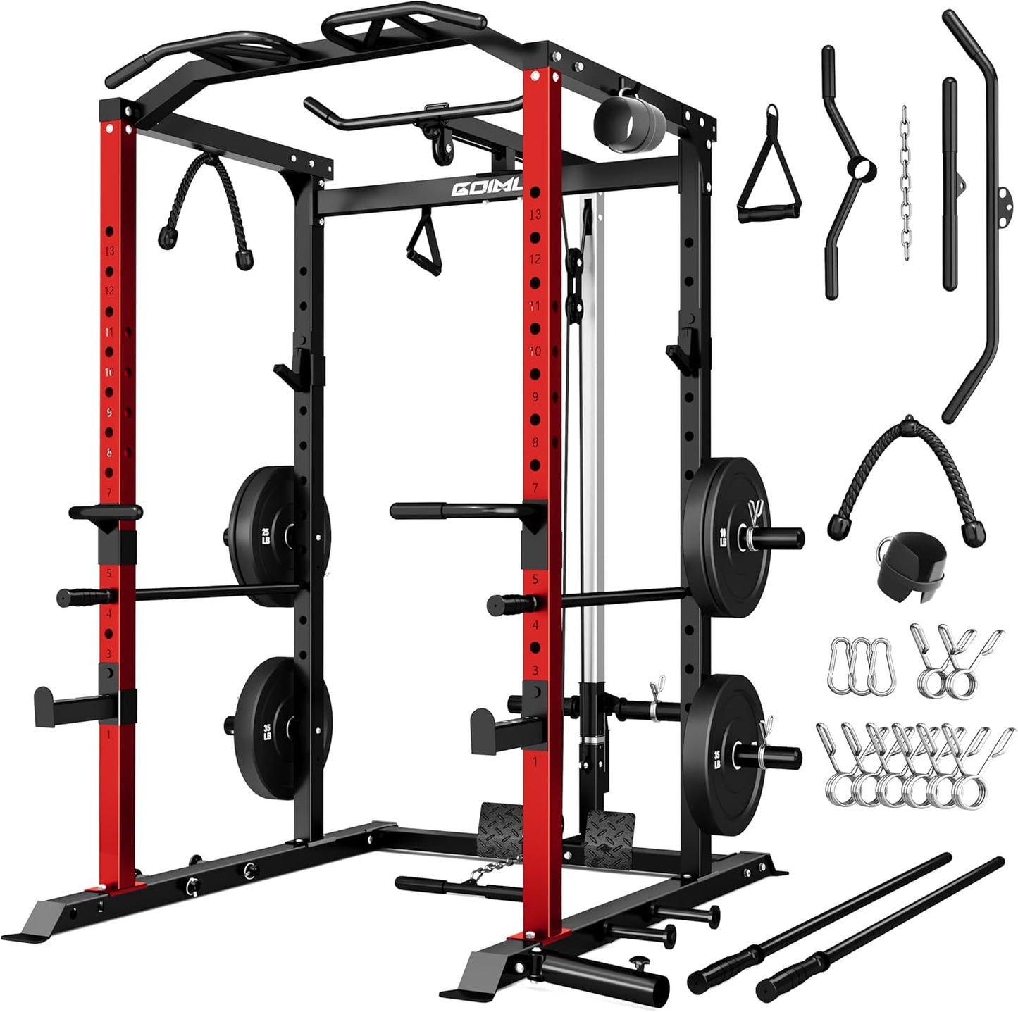 2000LBS Power Cage with LAT Pulldown: Goimu