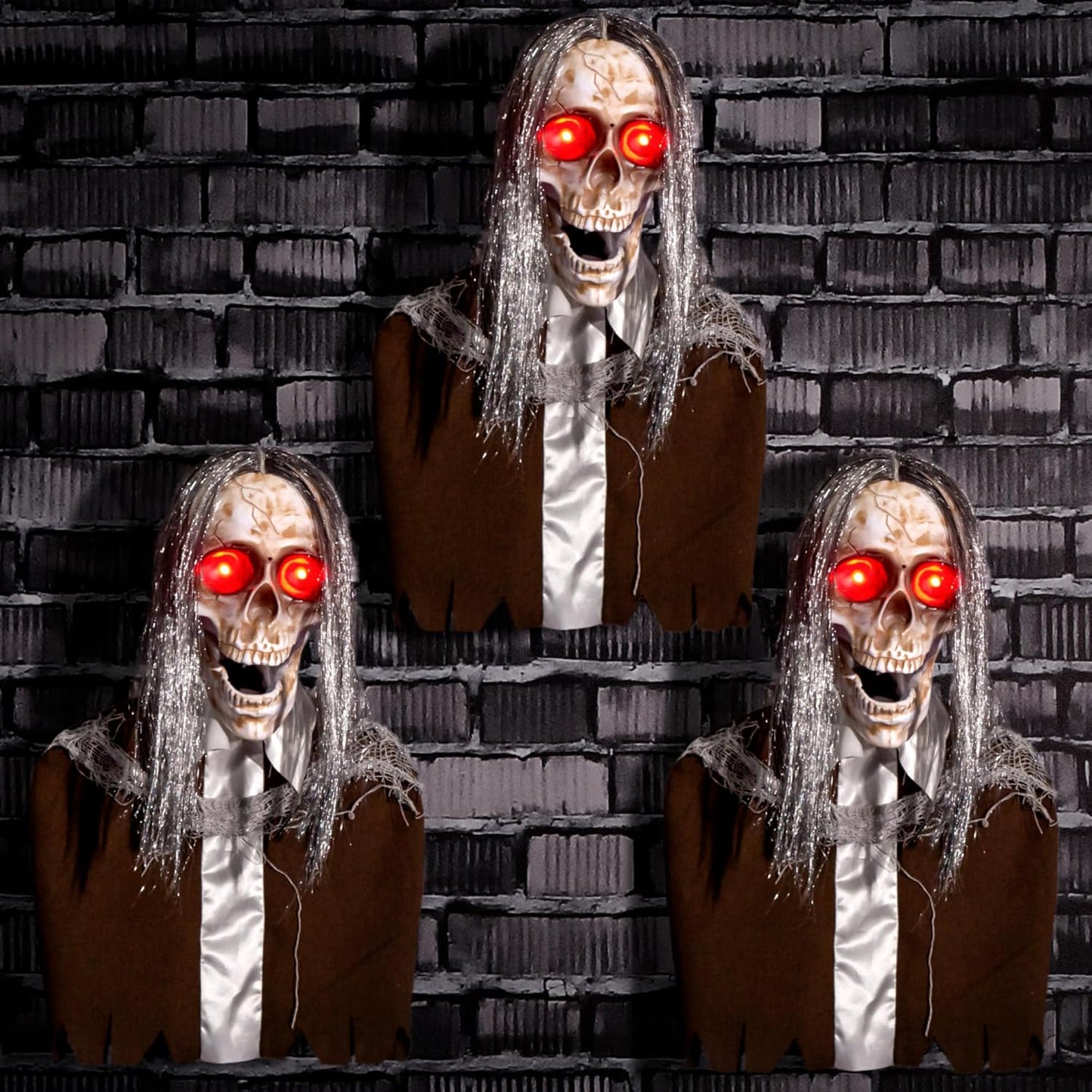 Halloween Animatronics Zombie Pathway Markers for Spooky Decor