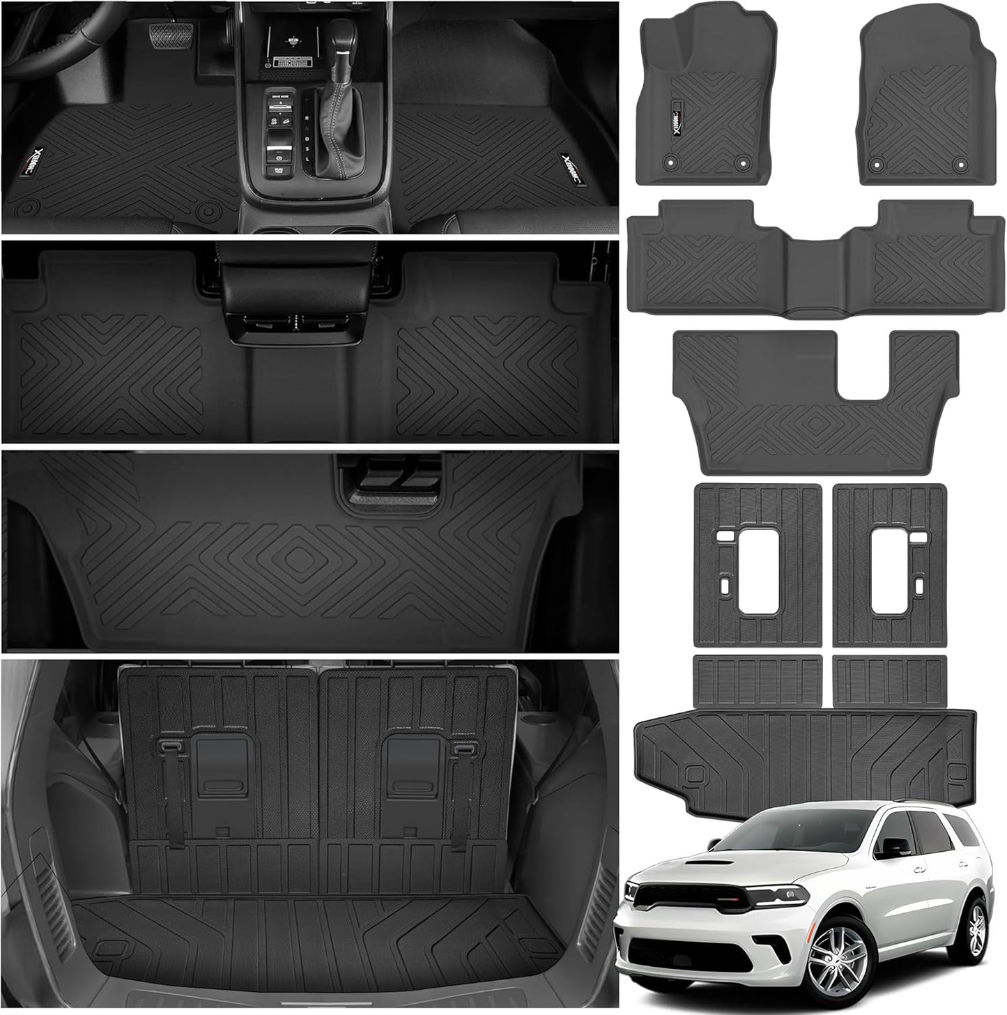 Custom Fit Floor Mats for 2016-2025 Dodge Durango 7 Seats