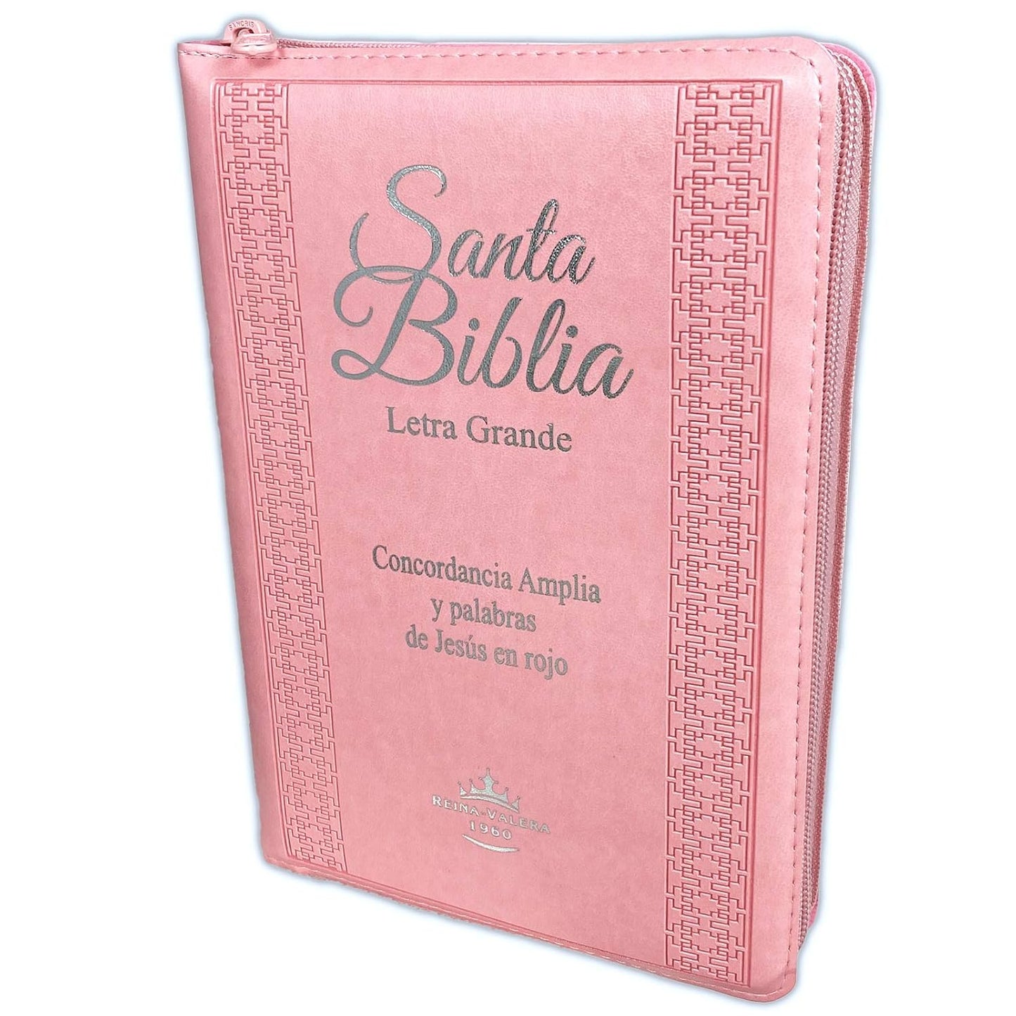 Biblia para Mujer con Cierre Letra Grande 12 puntos Rosa