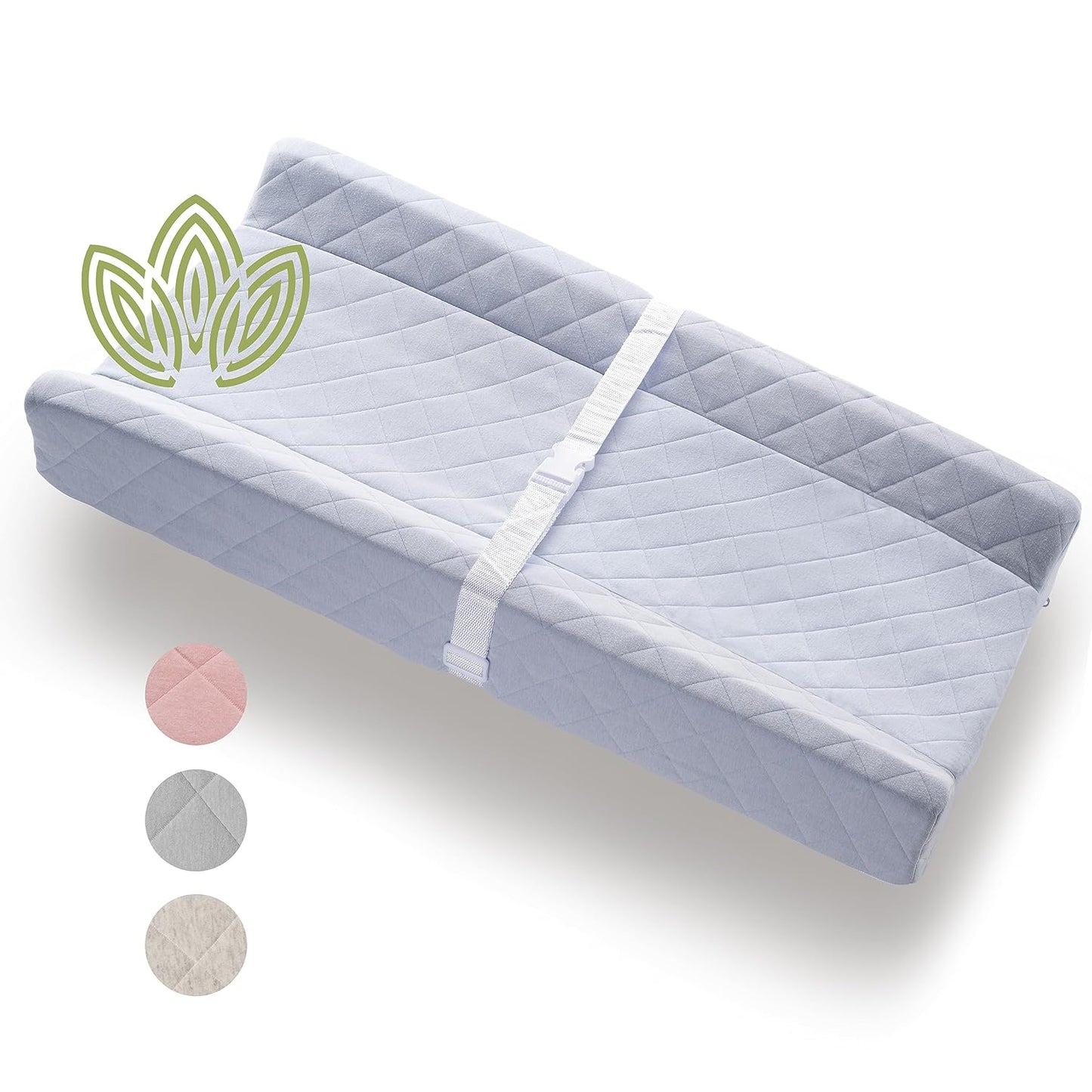 Organic Cotton Contoured Baby Changing Pad with Waterproof Foam