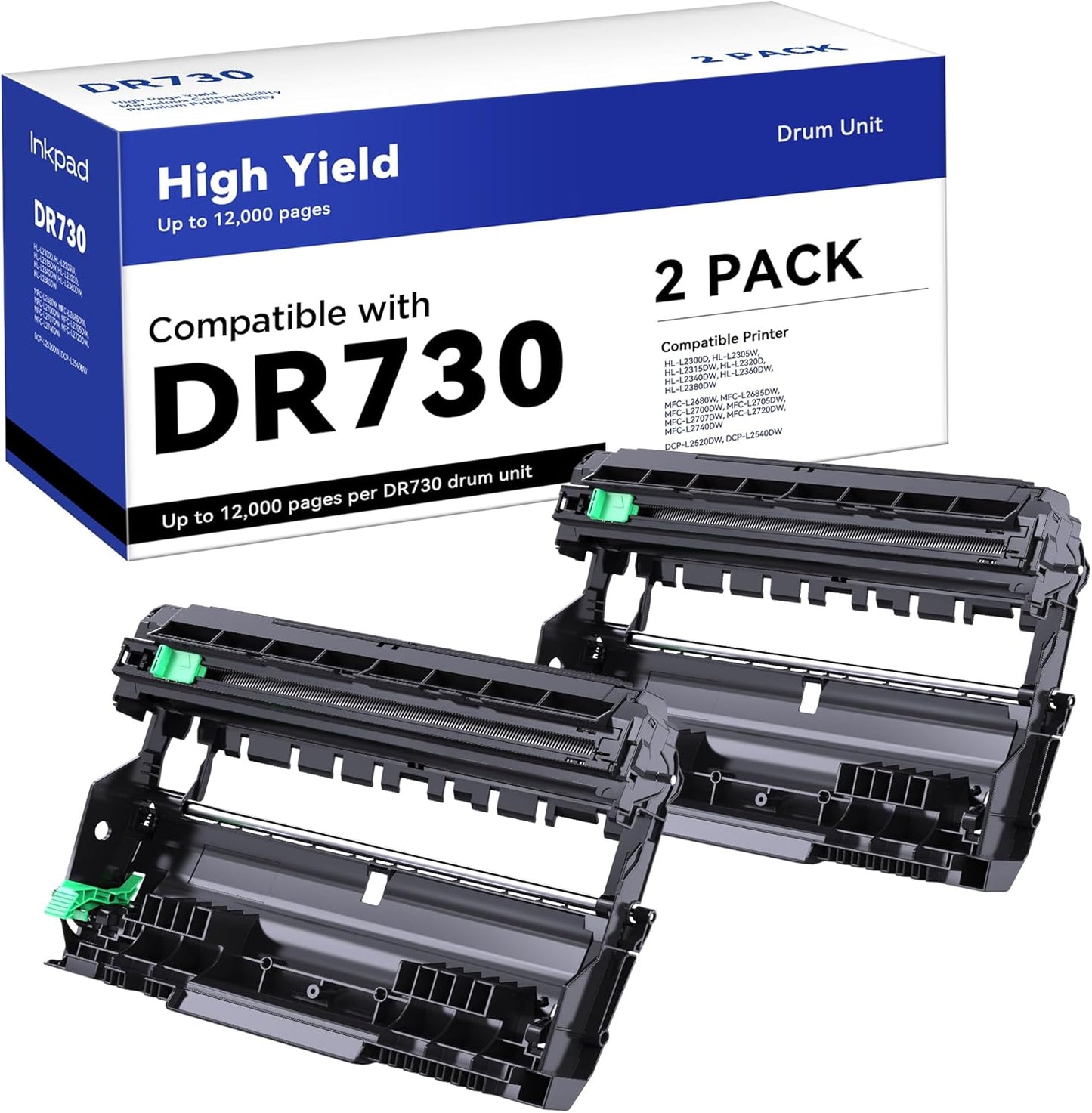 DR730 Drum Unit Compatible Replacement for MFC-L2710DW Printers