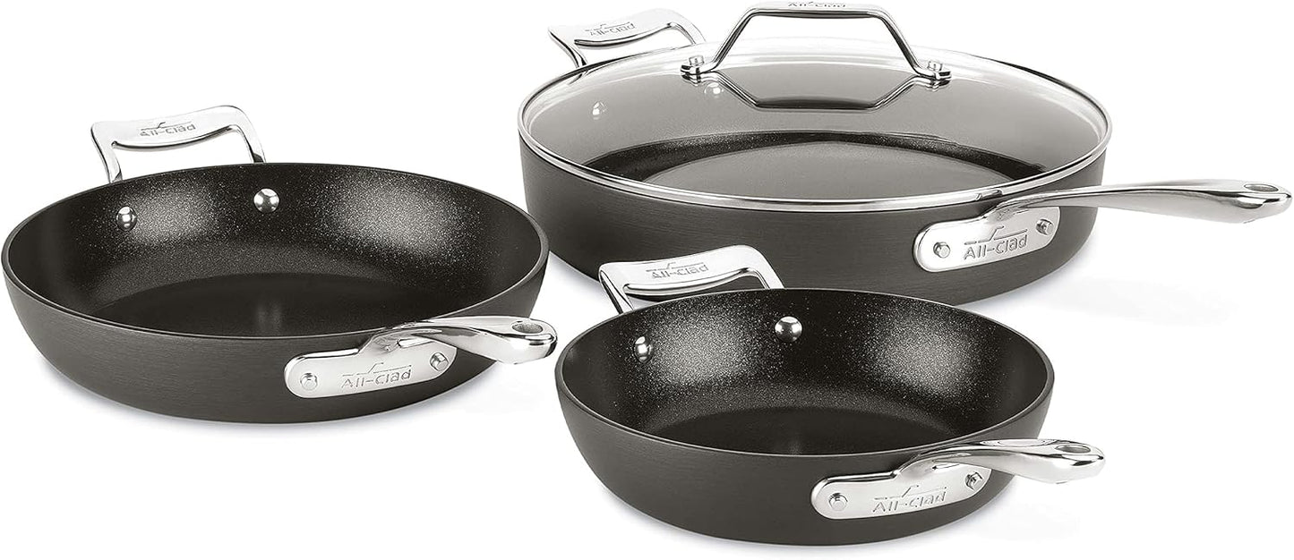 All-Clad Essentials Nonstick Sauce Pan Set for Everyday Cooking