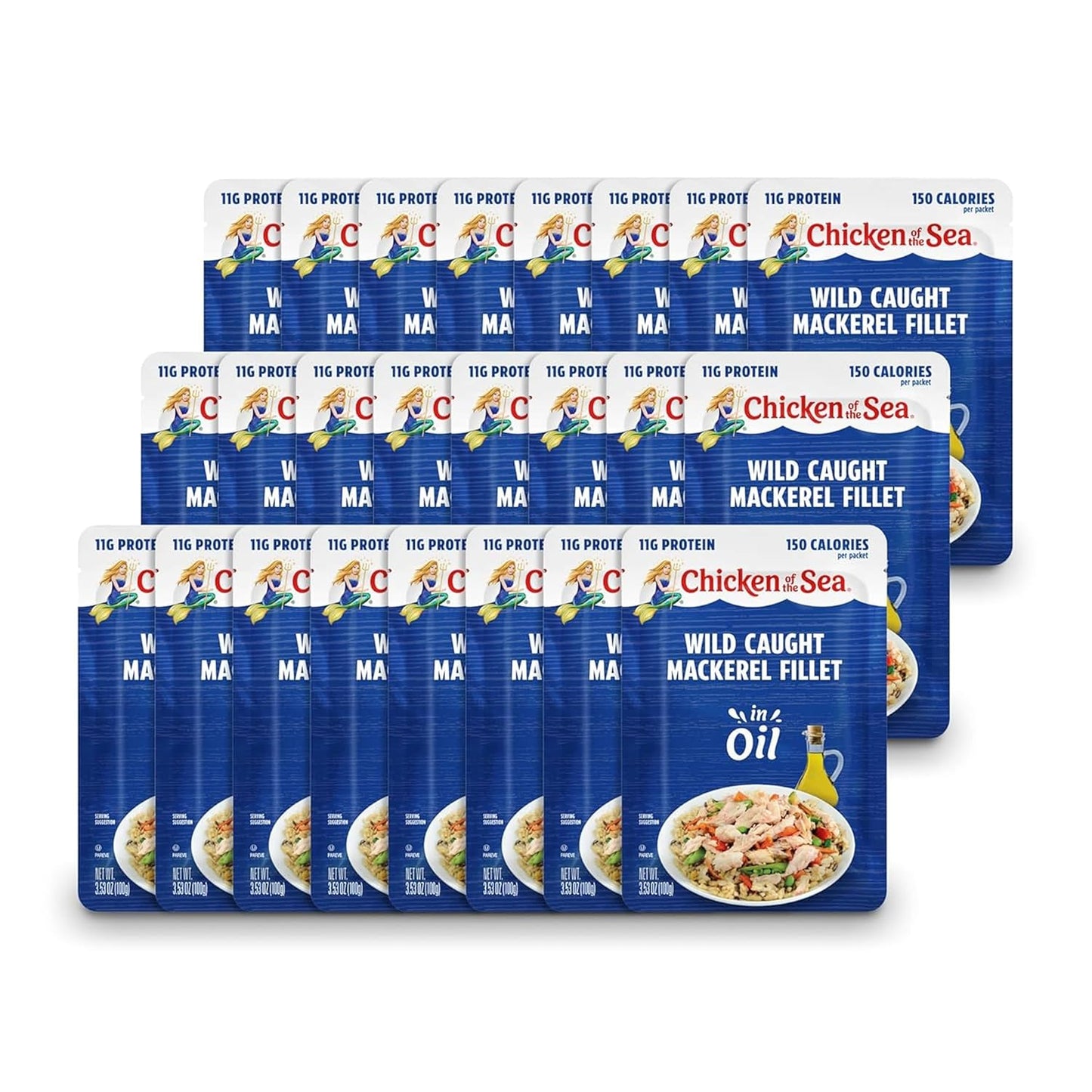 Mackerel Fillet in Oil Packets - Healthy Protein Snack Option