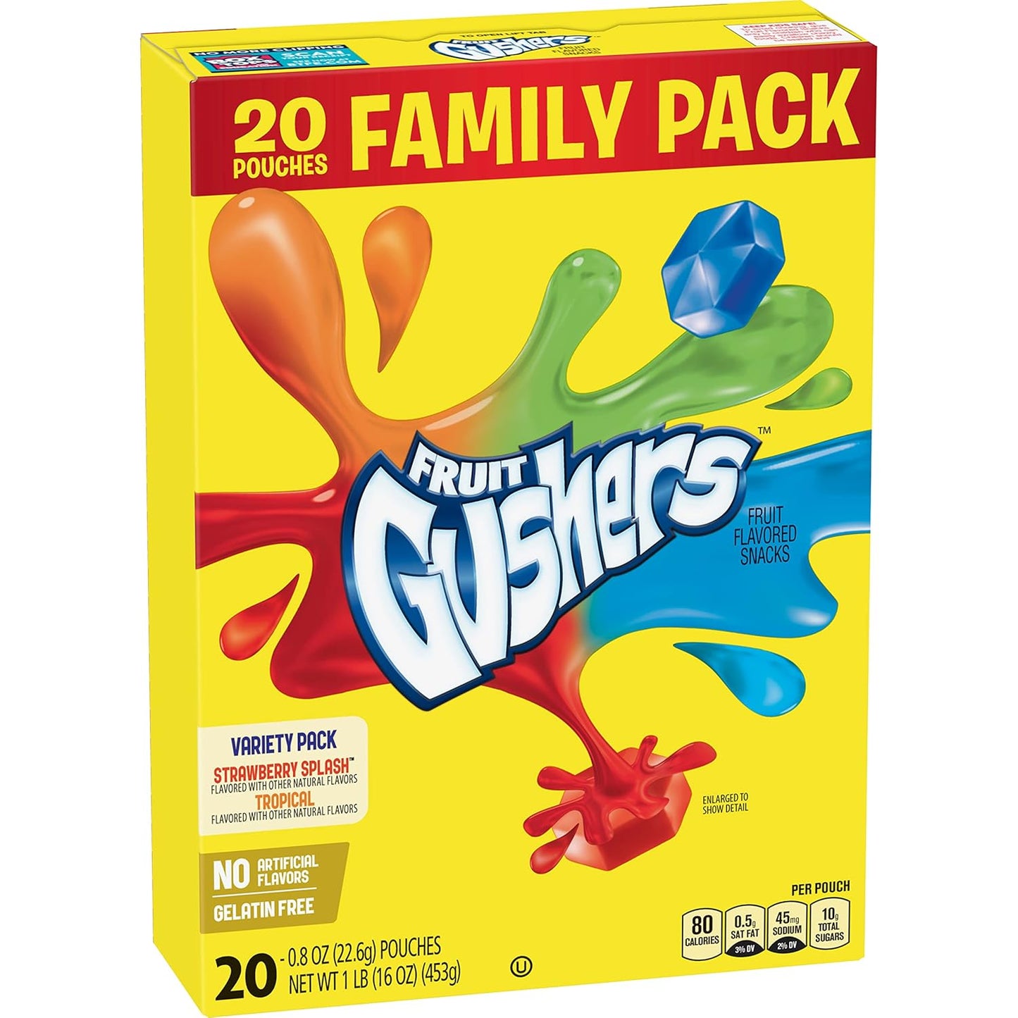 Gushers Fruit Flavored Snacks Variety Pack for Kids, 20 ct