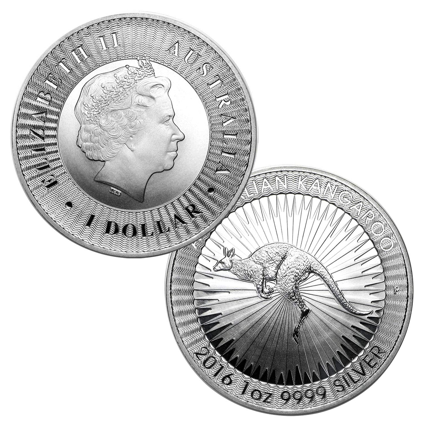 Australia 2016 $1 1oz Silver Kangaroo Coin - Brilliant Uncirculated
