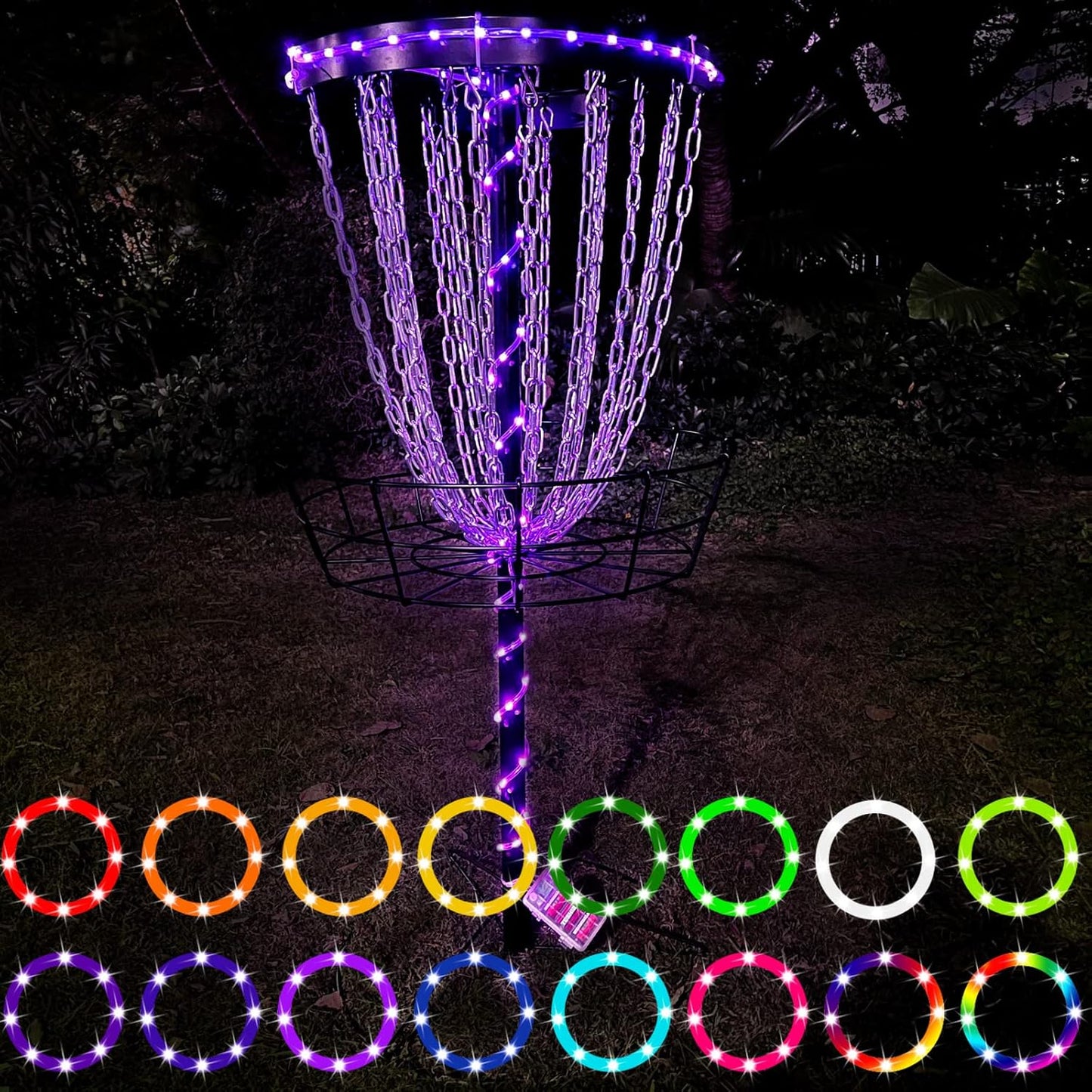 Waybelive LED Disc Golf Lights - Bright Night Play