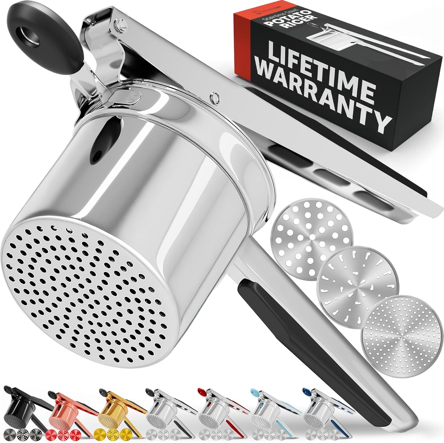 PriorityChef Large 15oz Potato Ricer for Perfect Mashed Potatoes