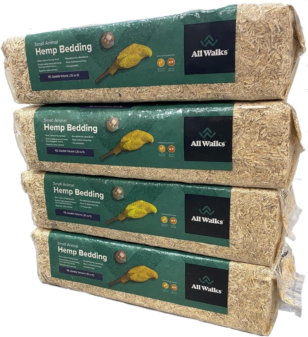 All Walks 40 Liter Hemp Bedding for Small Animals - Natural Choice