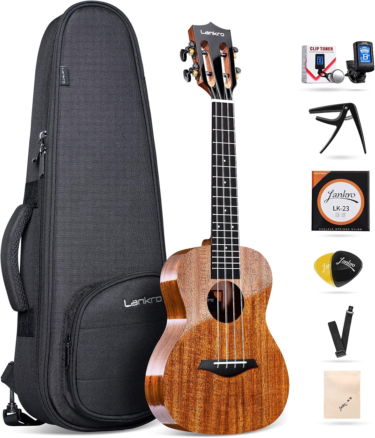 26 Inch Solid Mahogany Ukulele Tenor Pack for Beginners