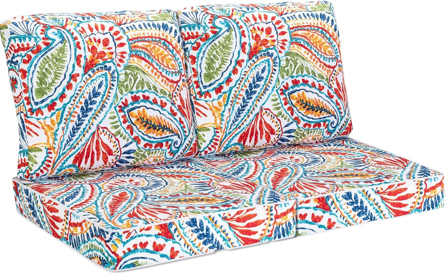 JMGBird Outdoor Cushion Tufted Pillow Set for Deep Seat Chairs