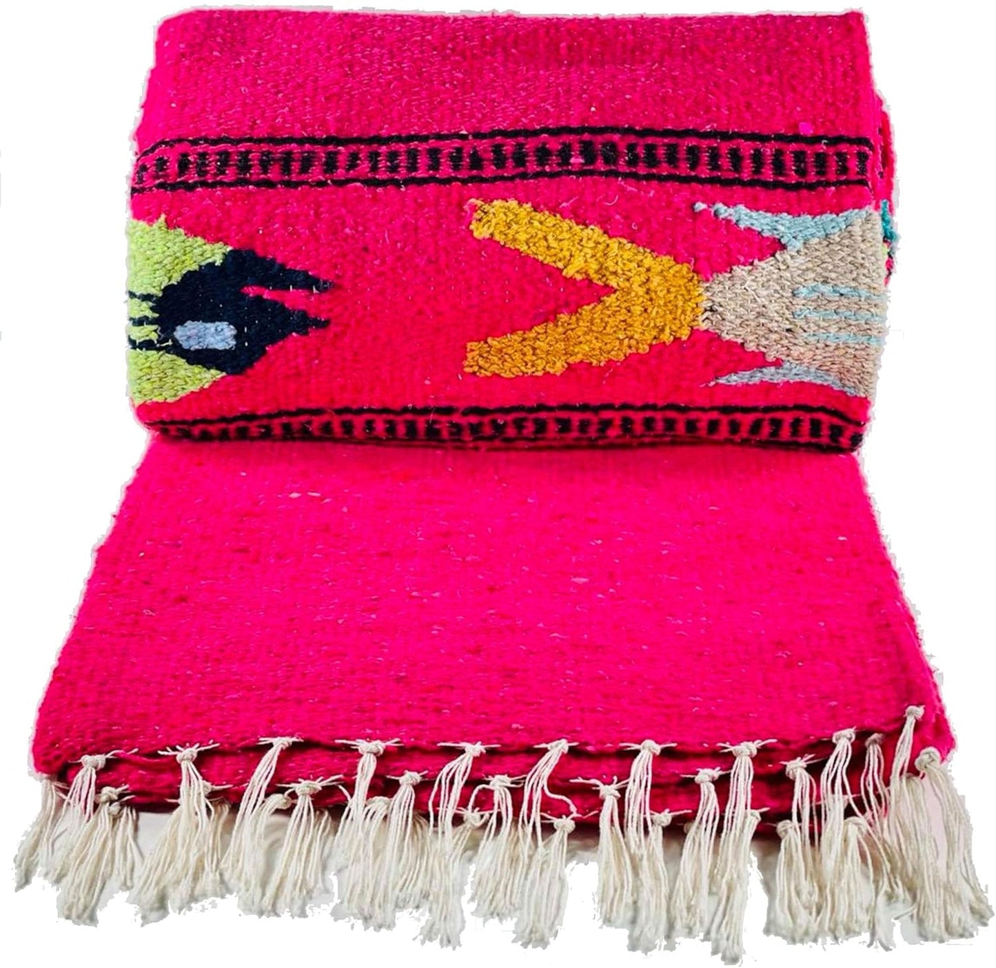 Handmade Fish Serape Blanket - Versatile & Vibrant!