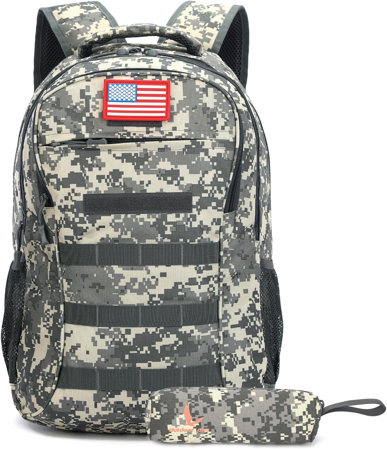 Camo Backpack for Boys with USB Port and Tactical Design
