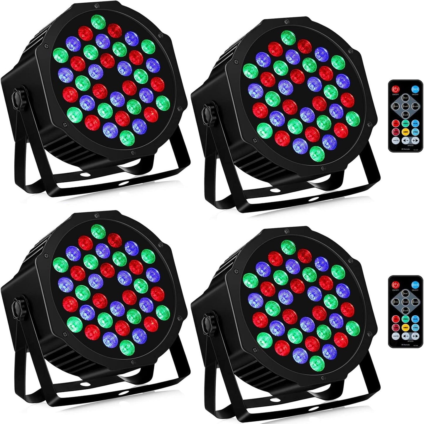36LEDs Stage Par Lights 4 Pack for Stunning Event Lighting