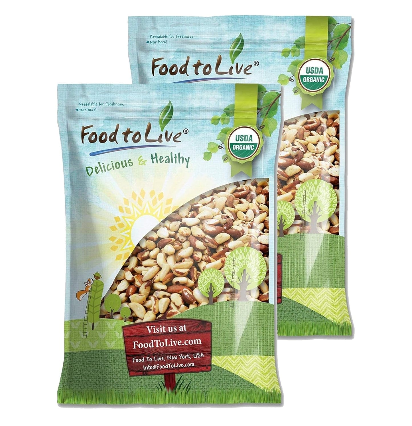 Organic Brazil Nuts - Non-GMO, Raw, Whole, Unsalted Snack