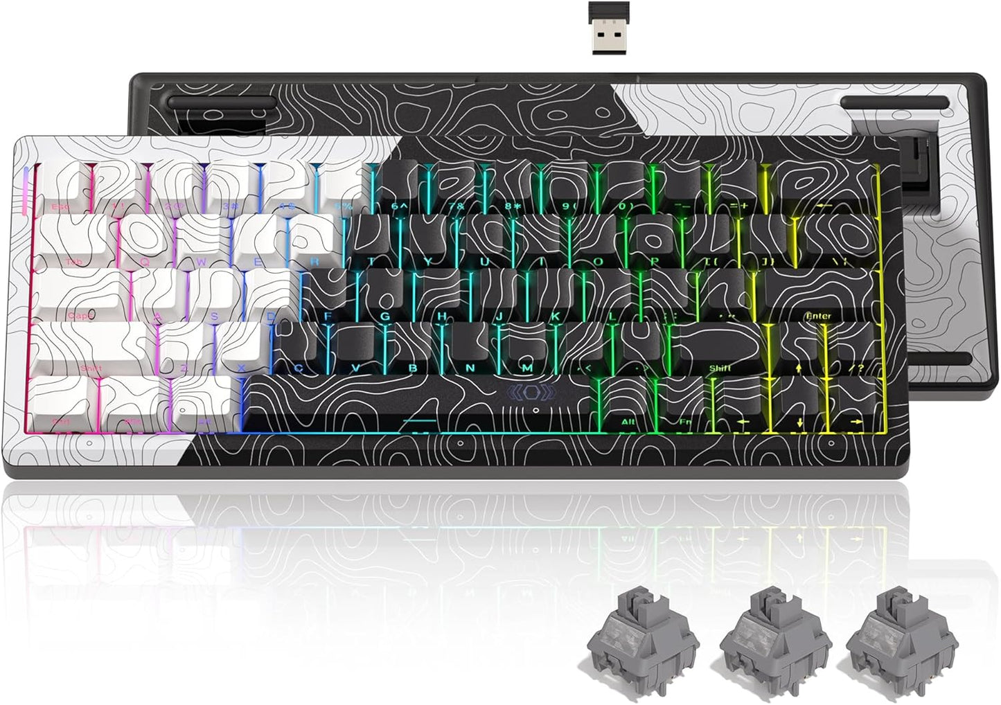 Womier Q61 Wireless Topographic Creamy Keyboard