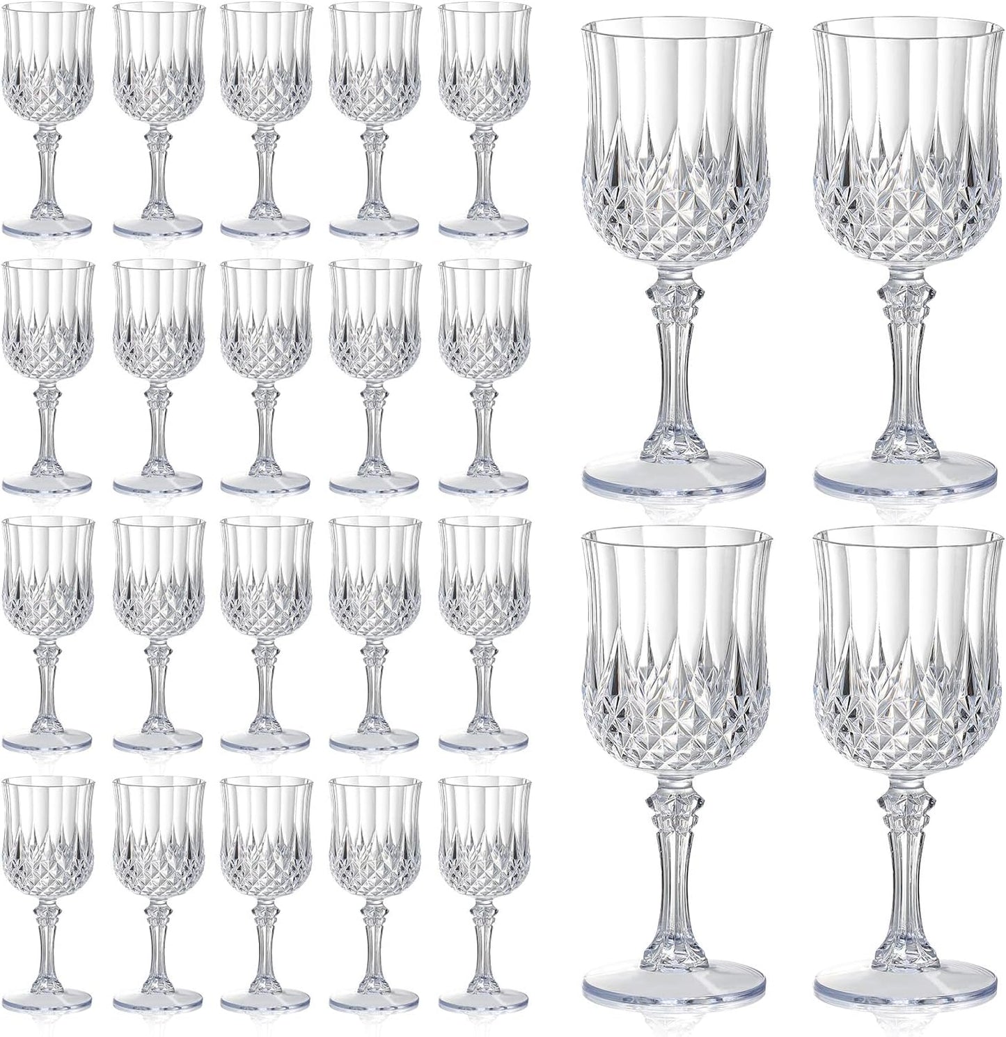 Vintage 7oz Plastic Wine Glasses for Elegant Celebrations