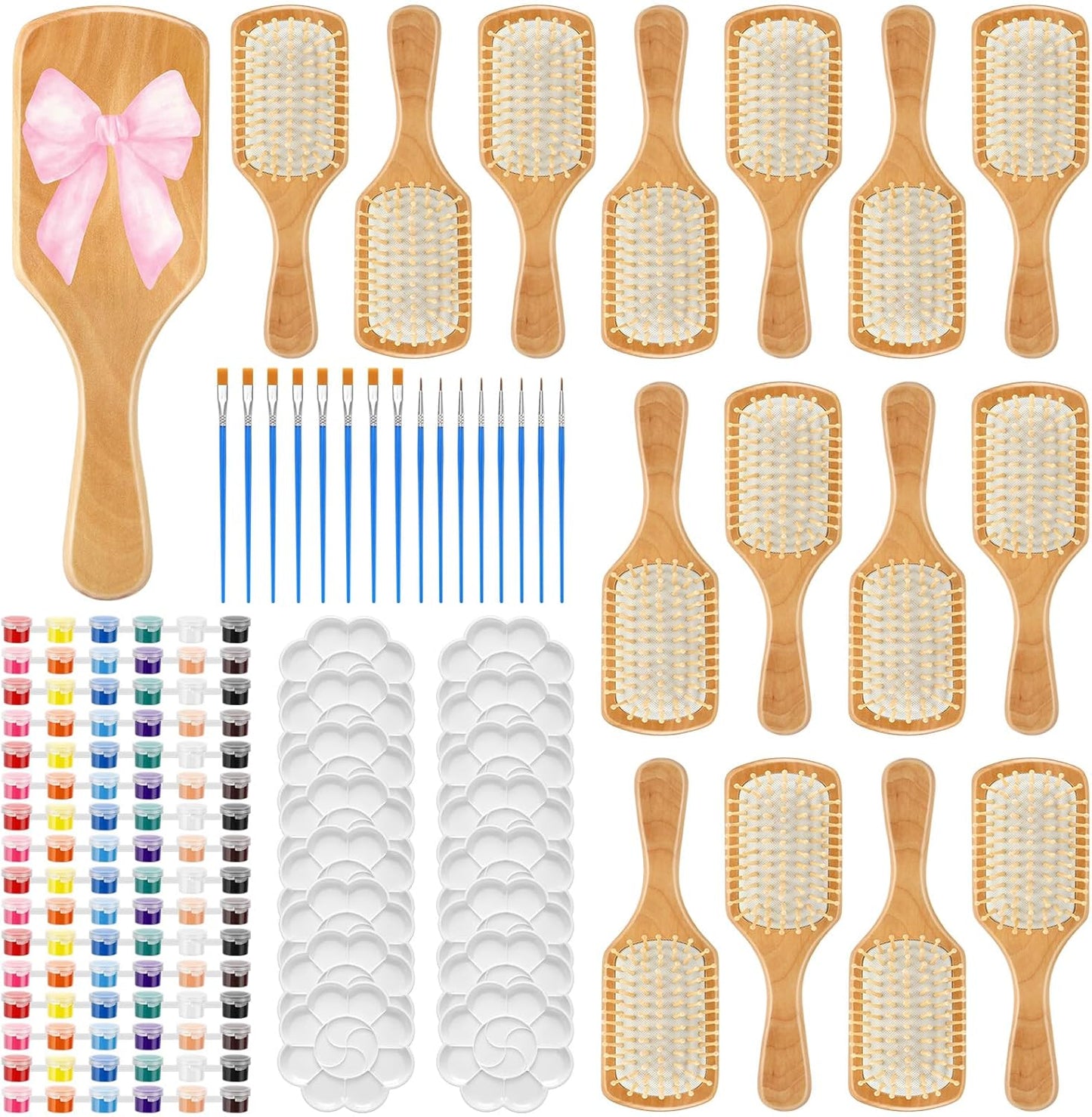 DIY Wooden Hairbrush Painting Kits for Creative Fun and Gifts