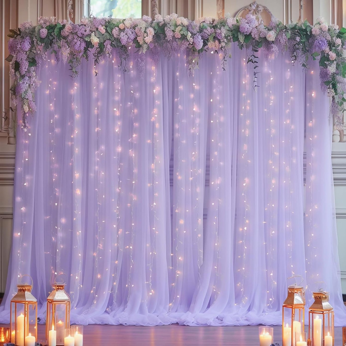 Enchanting Tulle Backdrop with Lights - Party Perfection!