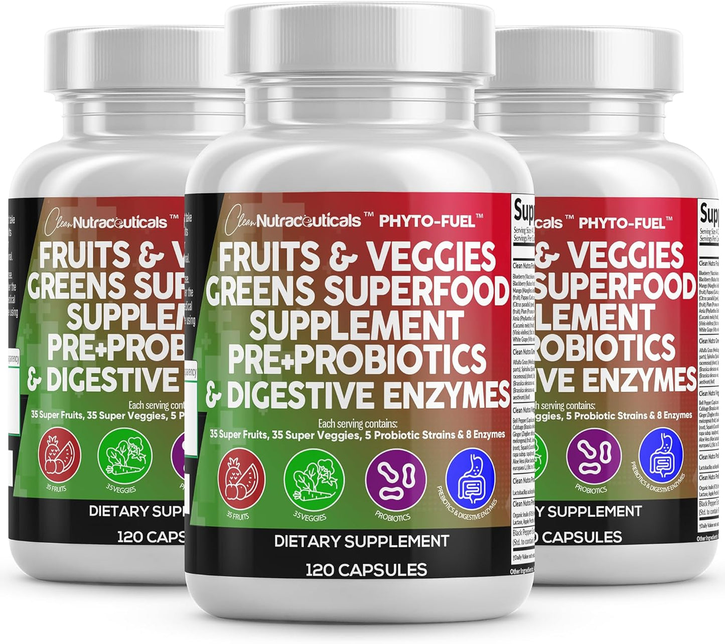 Clean Nutraceuticals Fruits and Veggies Supplement for Health