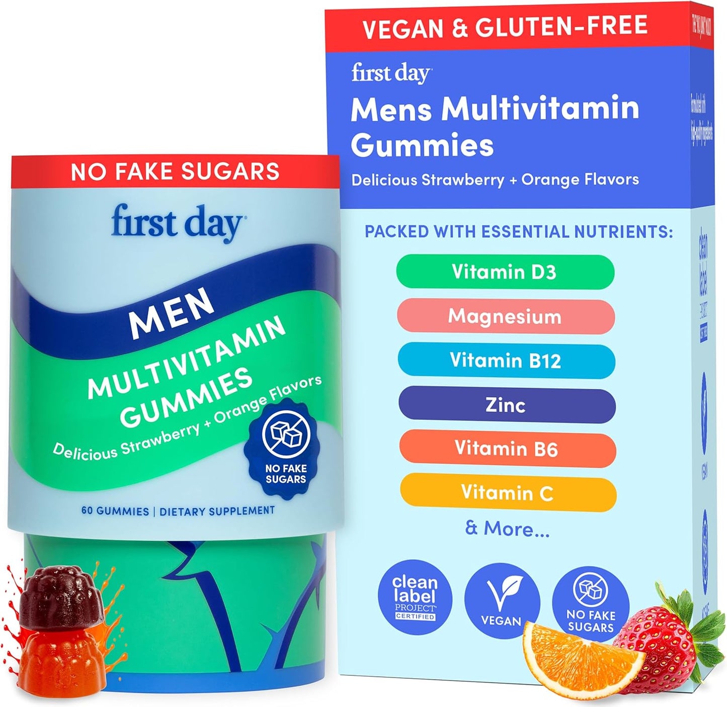 FIRST DAY Multivitamin for Men with Organic Fruit & Veggie Blend