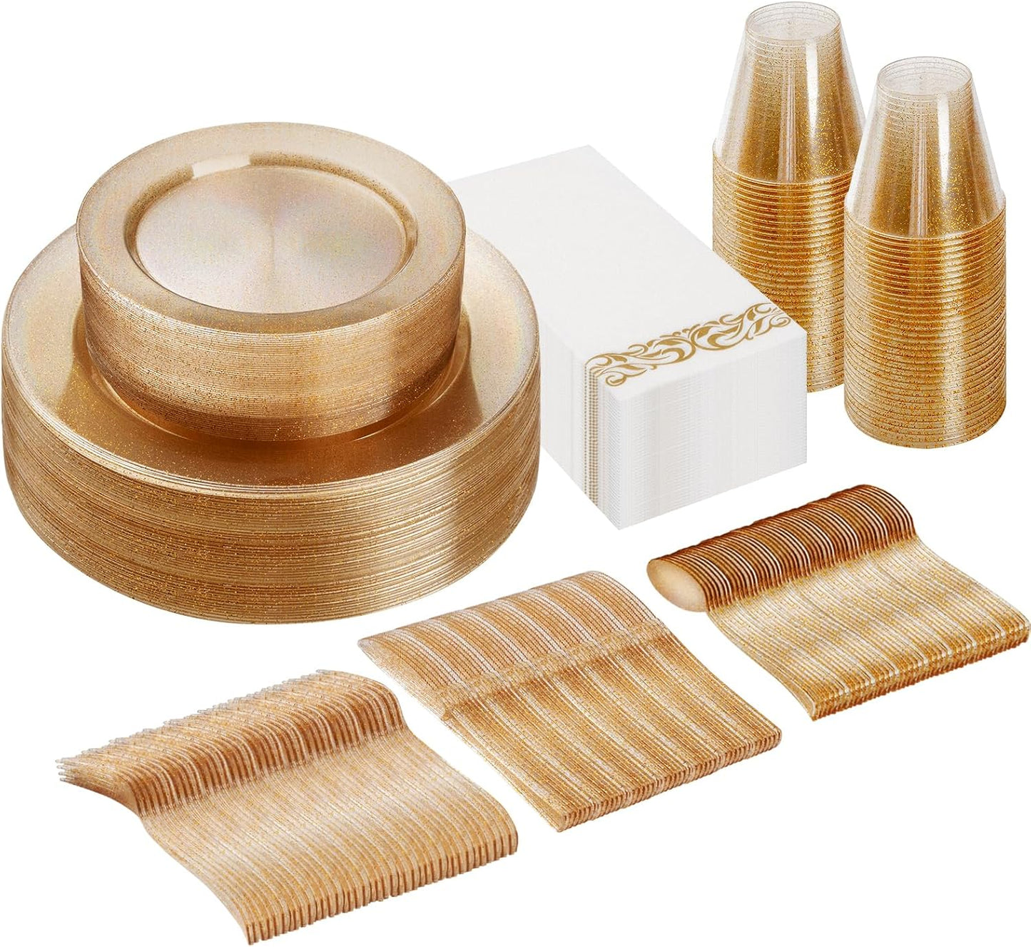 175 Piece Dinnerware Set for 25 Guests, Ideal for Parties